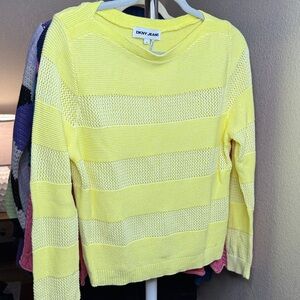 DKNY Bright Yellow Crew Neck Sweater